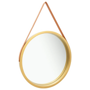 Specchio da Parete con Cinghia 60 cm Oro 320369
