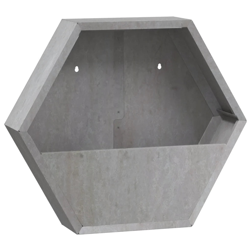 Fioriere da Parete 2 pz Ruggine in Acciaio Corten 46x10x40 cm 823685