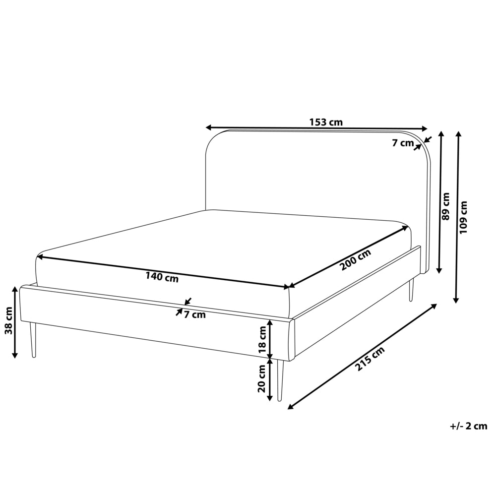 Letto arancione velluto tappezzeria doppia dimensione gambe dorate testiera con rete a doghe 140 x 200 cm design minimalista