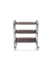 Carrello da cucina pieghevole cromato con ruote BAUHAUS 3 ripiani
