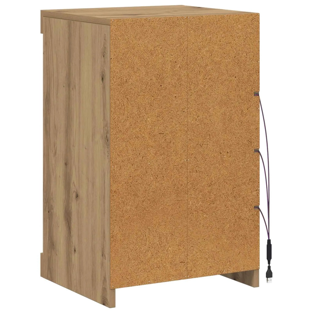 Credenza | Madia LED Rovere artigianale 41 x 37 x 67 cm Legno multistrato