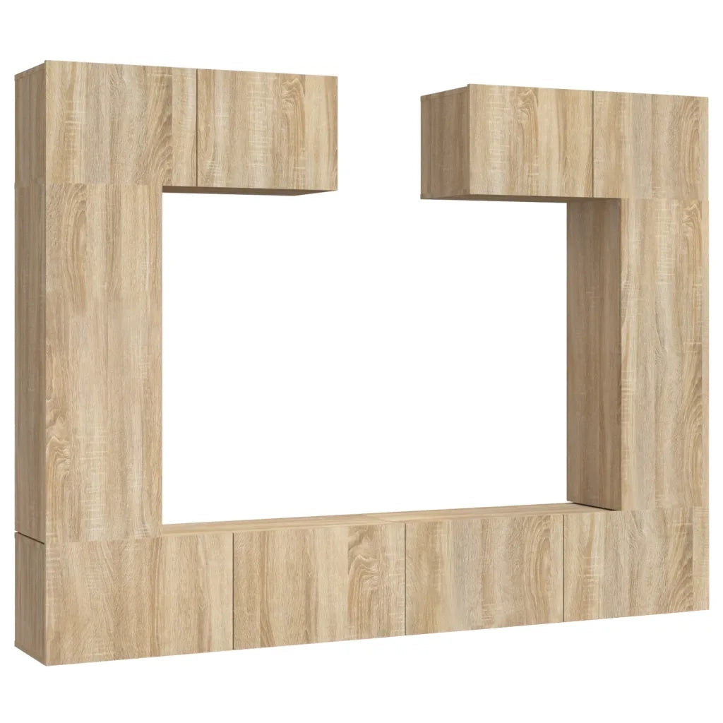 Set di Mobili Porta TV 6 pz-Set di 6 Credenza per TV Rovere Sonoma in Legno Multistrato 824105