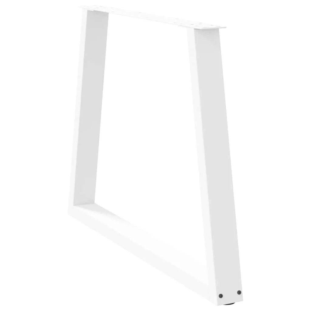 Set di 3 gambe per tavolo da pranzo a forma di V 100 x 72-73,3 cm design moderno con livello regolabile acciaio bianco 02_0056885