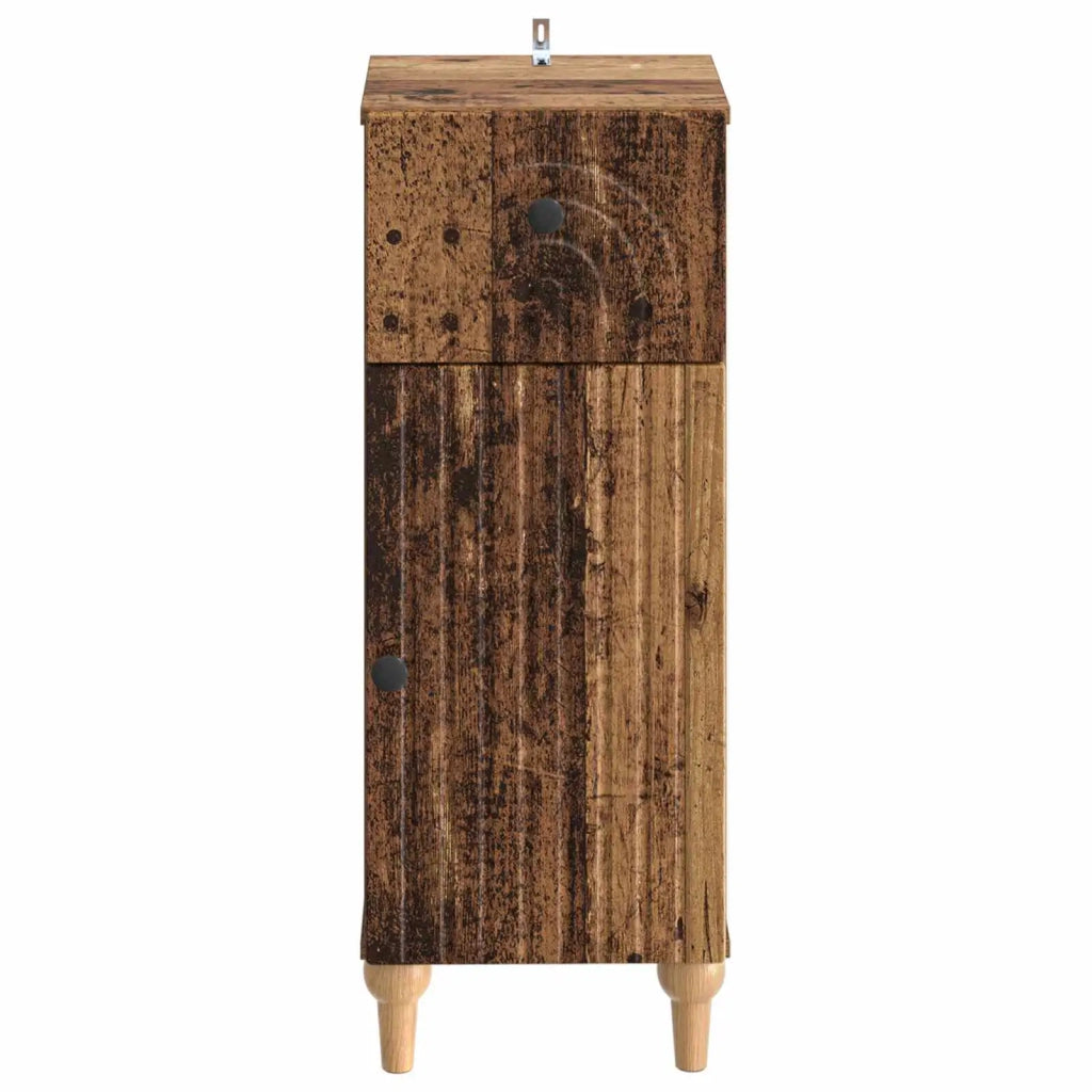 Mobiletto da Bagno ALKMAAR Legno antico 30 x 31 x 80 cm 896173