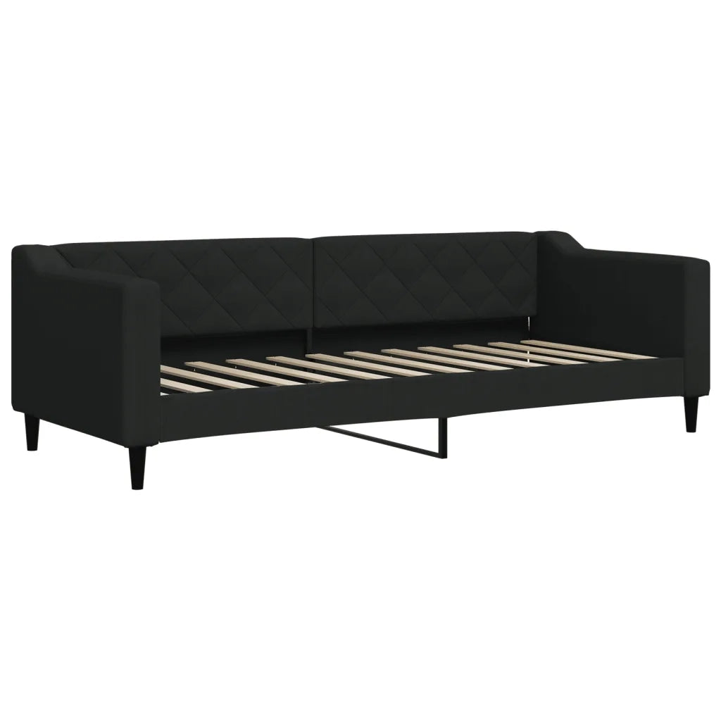 Letto singolo | Letto per adulti | Letto da Giorno Nero 80x200 cm in Tessuto