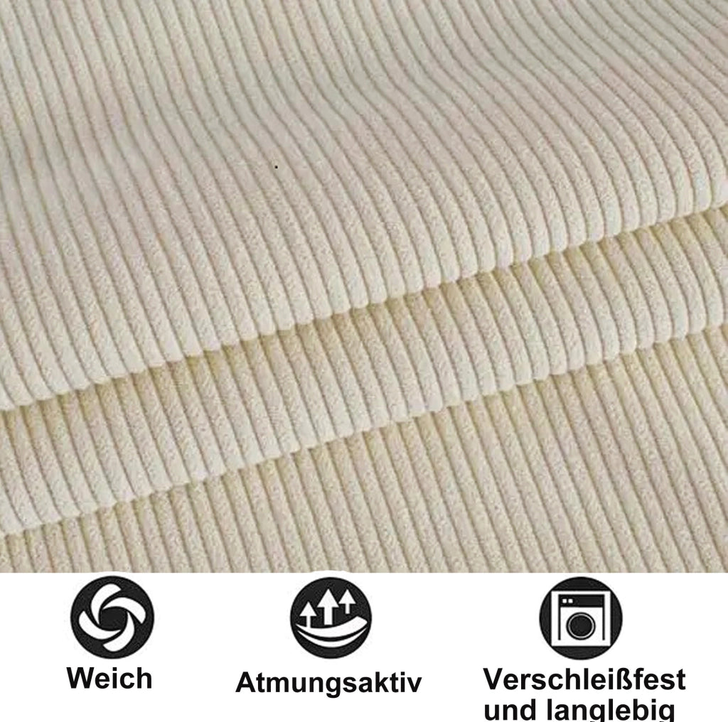 Divano letto classico in velluto; 90x200 cm; con 2 cassetti contenitore; beige