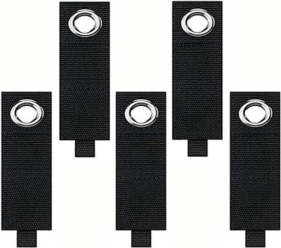 Set di chiusura per cavi elettrici, Pacchetto da 5, Nero - Chiusura cavo - Flessibile e resistente - Adatto per Casa e Ufficio.