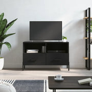 Mobile Porta TV-Mobile per TV-Credenza TV Nero 80x36x50 cm in Legno Multistrato 122618