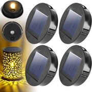 Lampade solari sostitutive diametro 8 cm - LED a luce calda bianca - Impermeabili - Pezzi di ricambio per lampade solari - 4 pezzi
