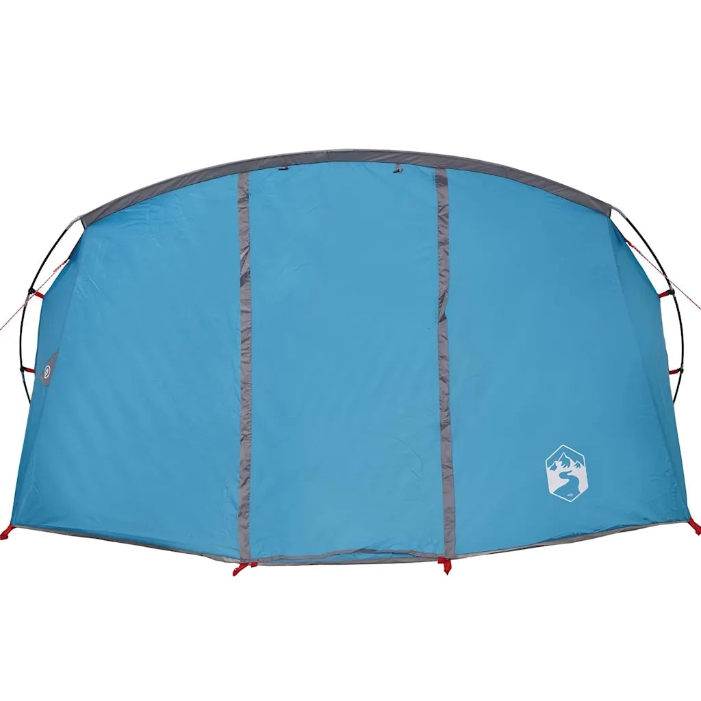 Tenda tunnel per 4 Persone-Tenda da campeggio Blu e Grigio 318 x 275 x 140 cm