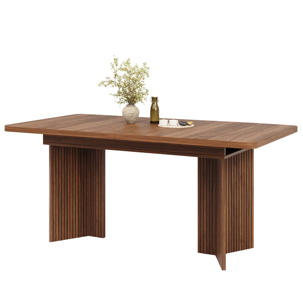 Tavolo da pranzo 120x80x76.1 cm allungabile in MDF marrone