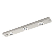 Applique Moderna Kob Led Acciaio Nichel Satinato 3 Luci Led 2,3W