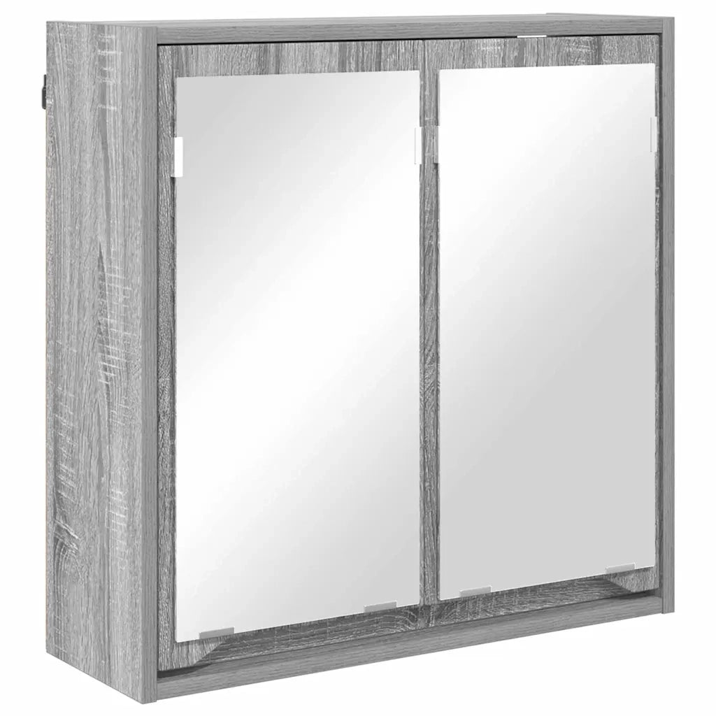Set di mobili per il bagno con cassetto 3 pcs Grigio Sonoma