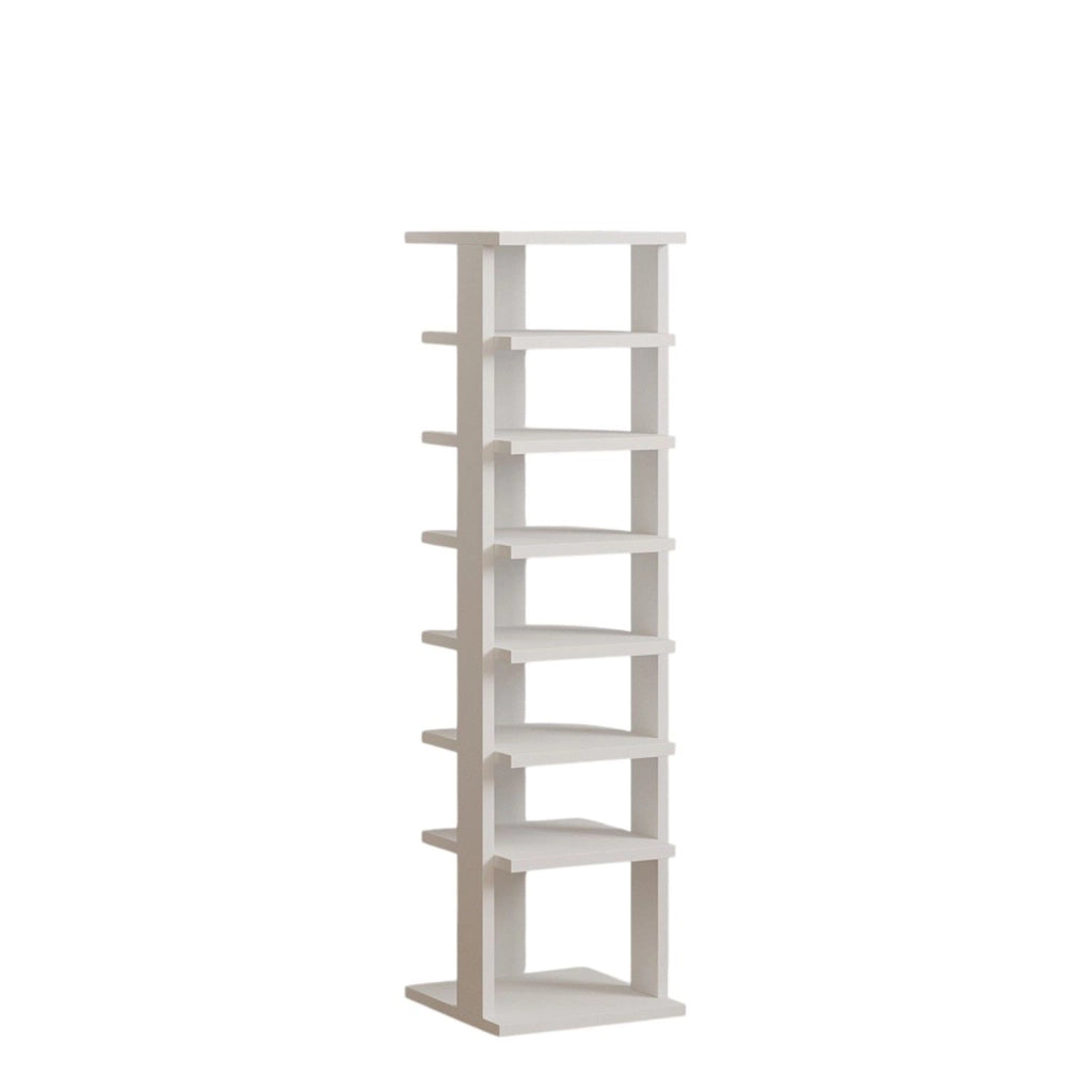 Scarpiera in legno "Ayka" - 30 x 30 x 110 cm - Bianco