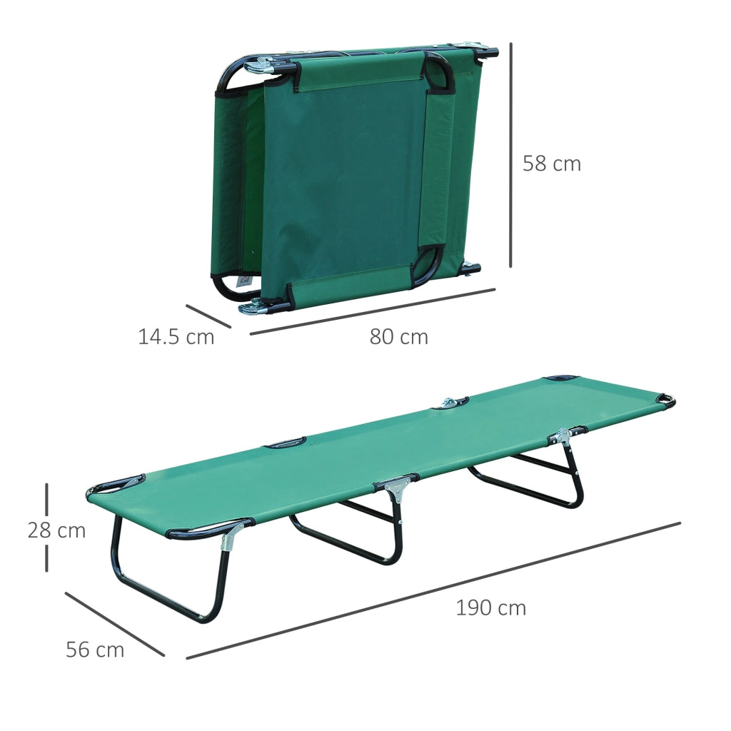 EasyComfort Sdraio da Giardino Pieghevole con Schienale Reclinabile su 4 Posizioni, 188x56x28cm, Verde