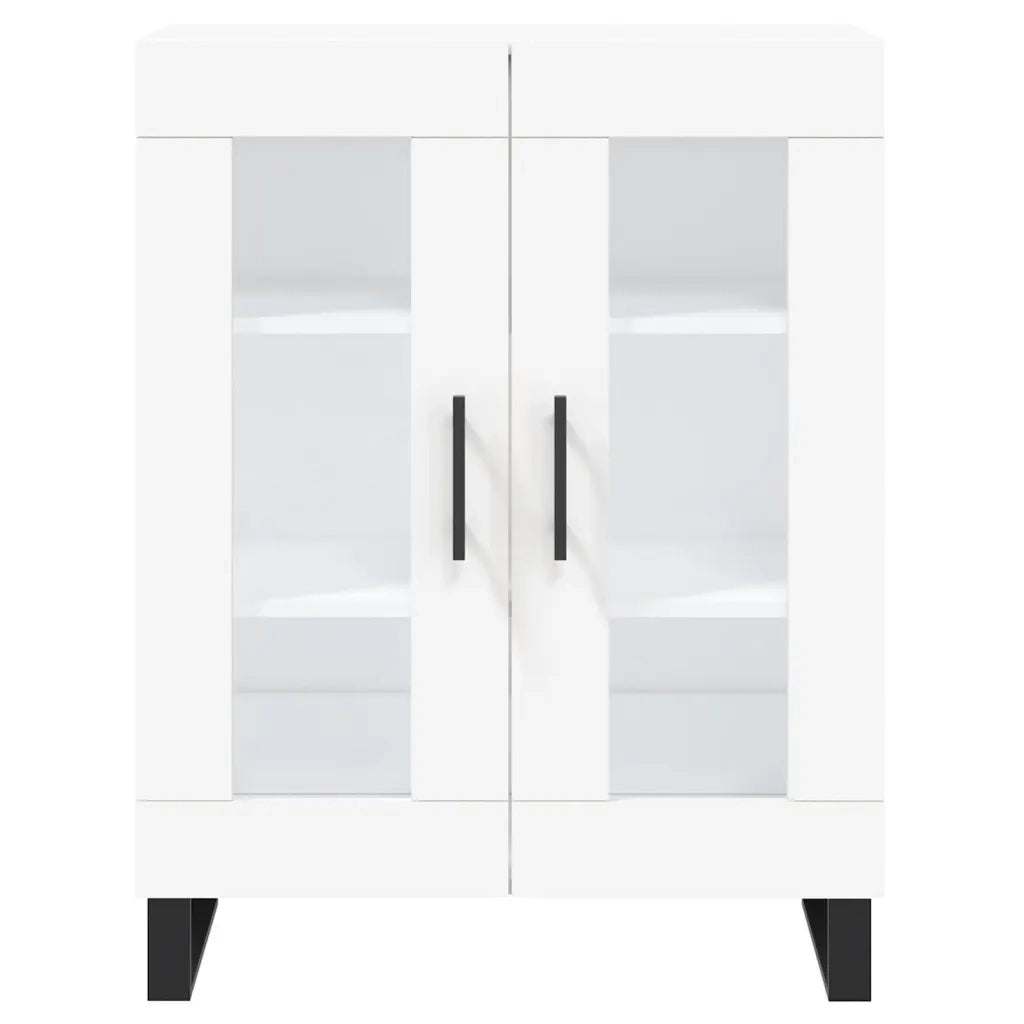Credenza-Buffet-Armadio da cucina Bianca 69,5x34x180 cm in Legno Multistrato 549492
