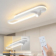 ZMH Lampada da soffitto plafoniera LED 46W bianca dimmerabile con 1 faretto telecomando per soggiorno