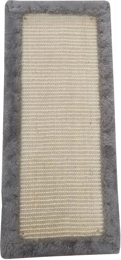 Pannello per gatti con bordo, flessibile, ca. 50 x 22 cm, sisal, beige/grigio