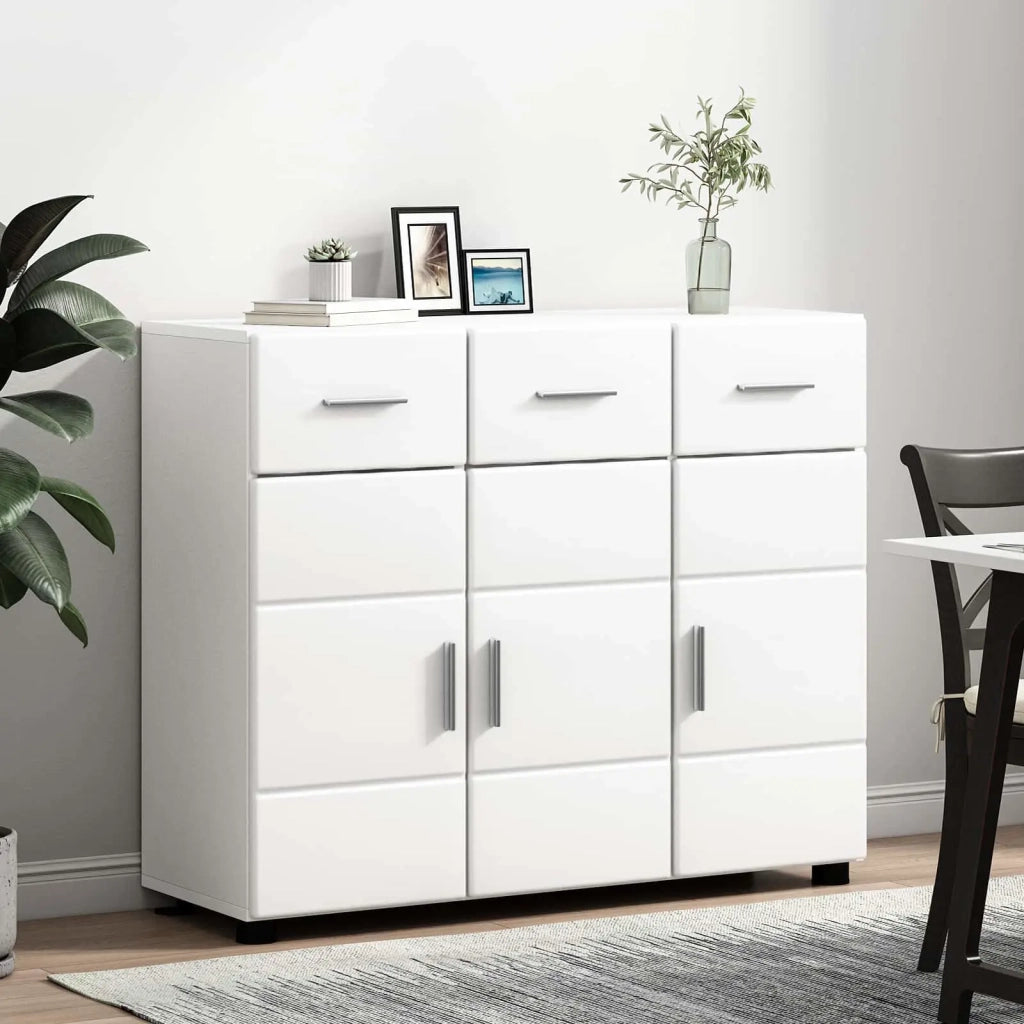 Credenza FLORIN Bianco 88,5 x 30,5 x 73 cm Legno multistrato 880311