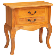 Tavolo laterale | Tavolino con cassetto Naturale 60,5 x 30 x 61 cm