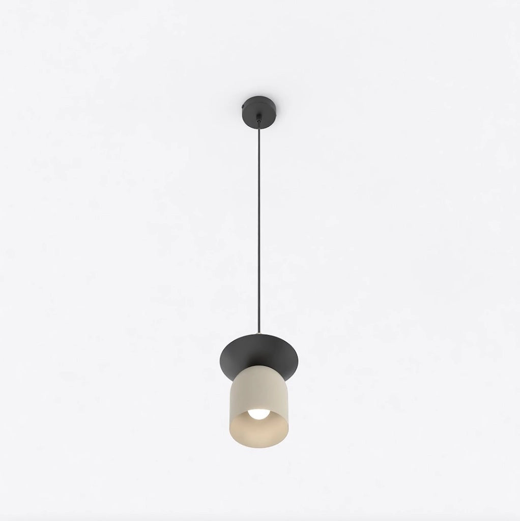 Lampada a sospensione EGO nero/beige 1xE14 10W Emibig