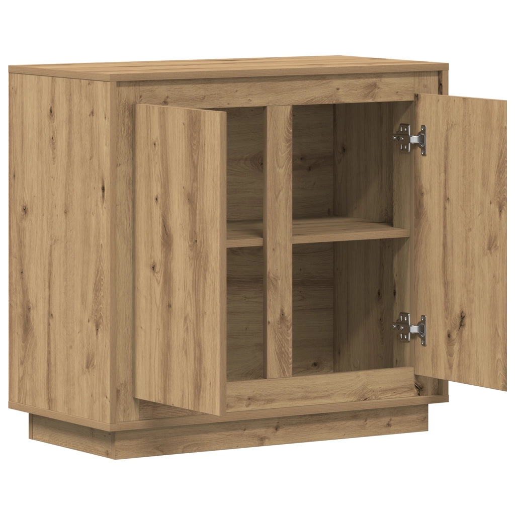 Sideboard  in rovere artisanale 80x34x75 cm in legno ingegnerizzato