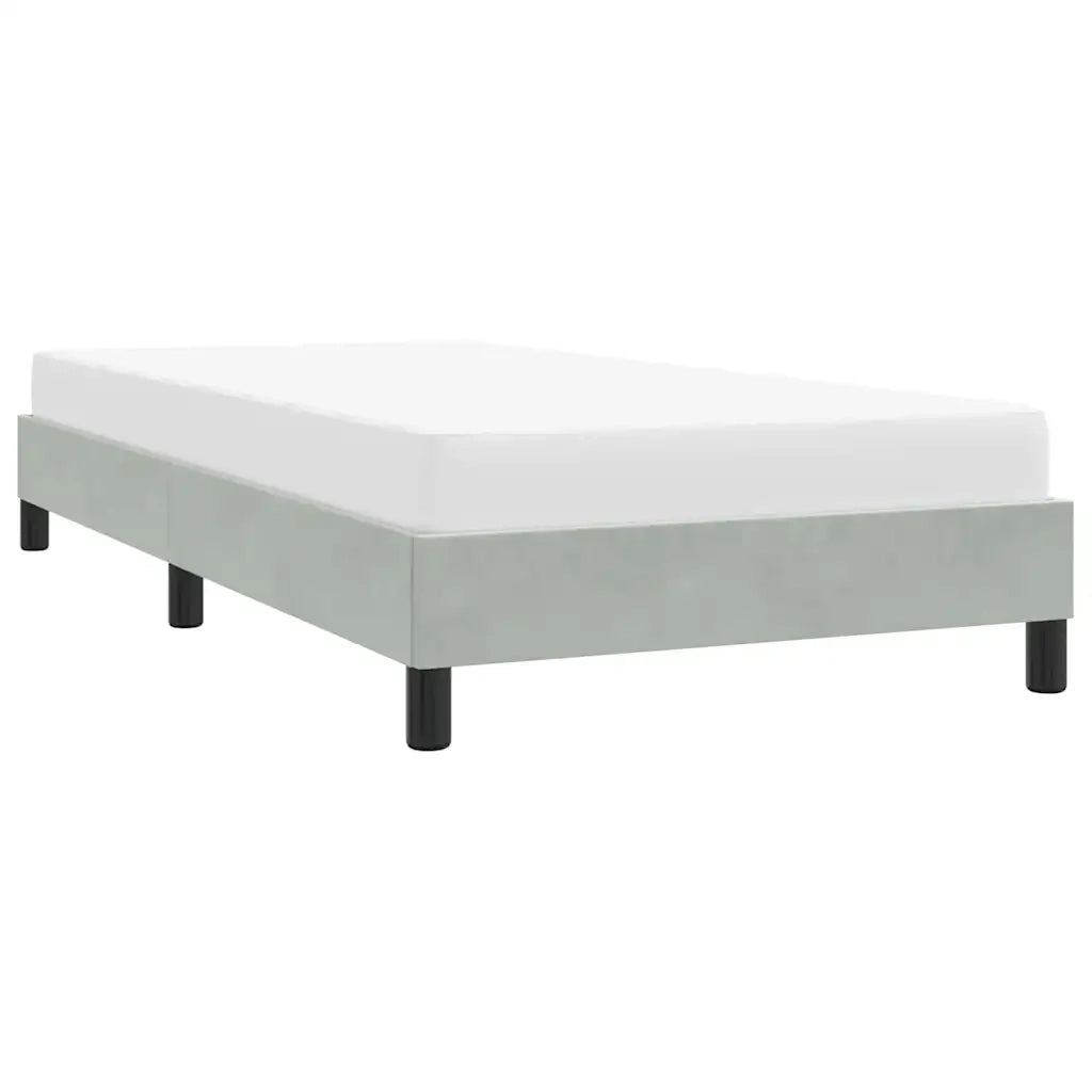 Giroletto senza Materasso Grigio Chiaro 80x210 cm Velluto 4101331