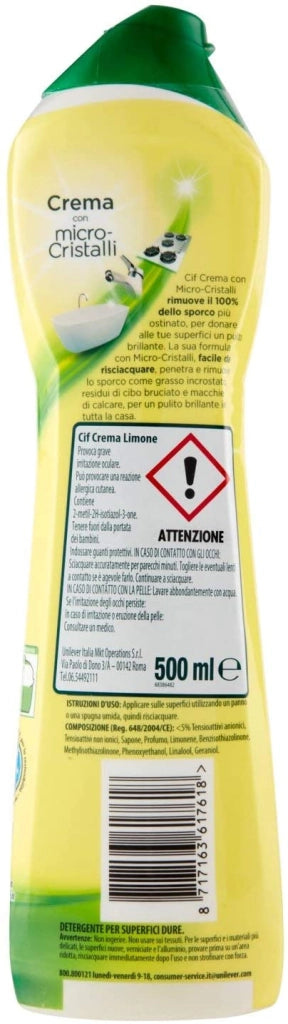 SET 8 CONFEZIONI DI CIF CREMA DA 500 ML LIMONE