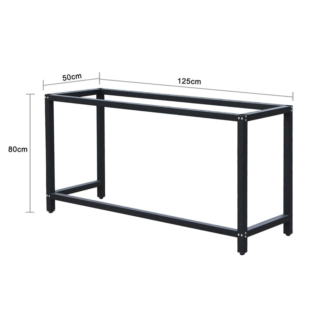 Banco da lavoro con telaio fisso 125 cm tavolo da lavoro supporto officina 16_0002151