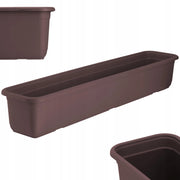 Vaso da fiori rettangolare in plastica KADAX per balcone, 80 cm.