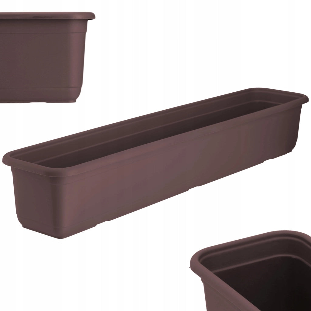 Vaso da fiori rettangolare in plastica KADAX per balcone, 80 cm.