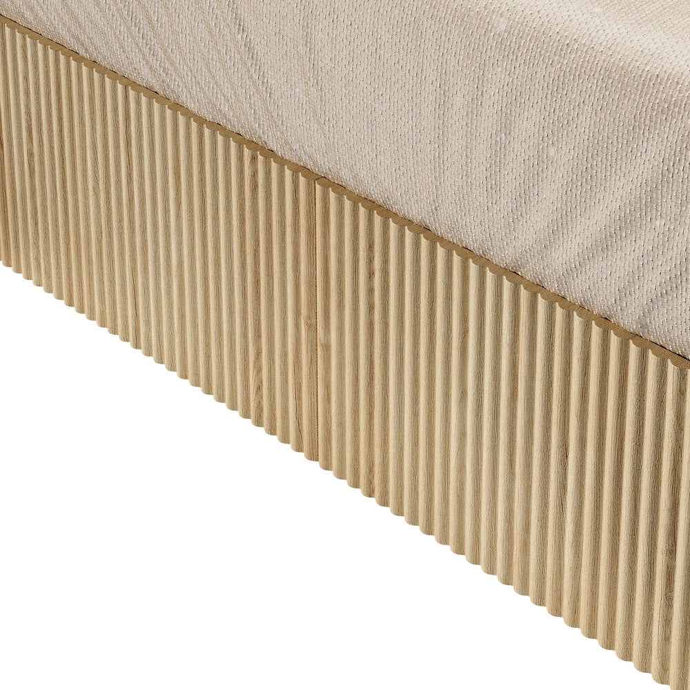 Letto Contenitore con Sollevamento Idraulico ¨C MINIMAL ¨C Rovere Chiaro, Doghe Massello, 140x200