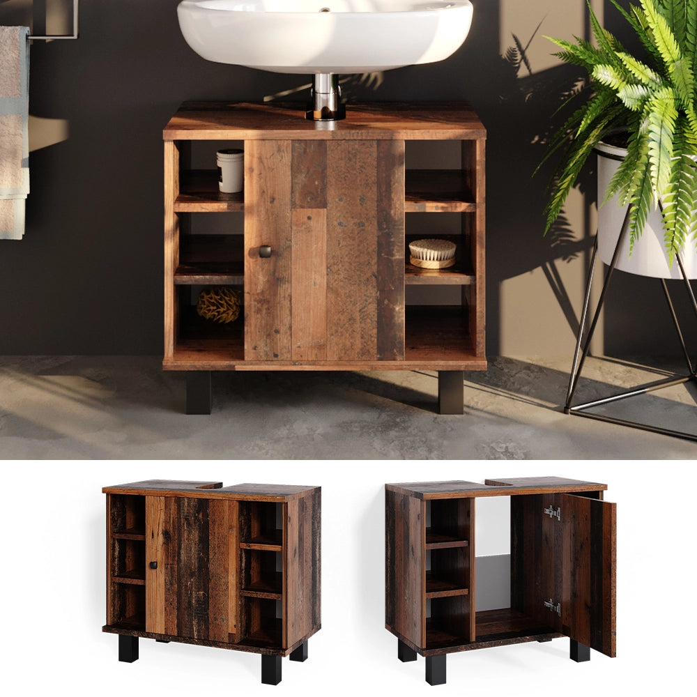 Mobile sottolavabo per bagno Fynn Legno antico 60 x 54 cm Vicco