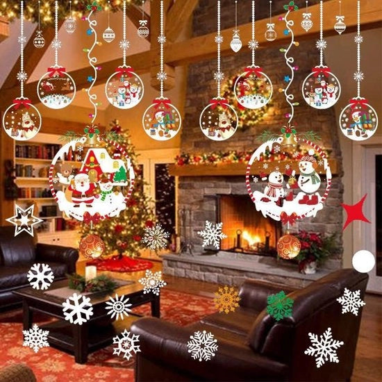 Decorazione per finestre self-adesiva e decorazione per finestre da Natale - Sticker per finestre riciclabili