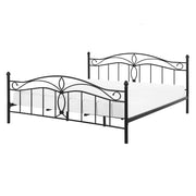 Letto Nero Doppia Dimensione 140 x 200 cm Metallo stile Vintage