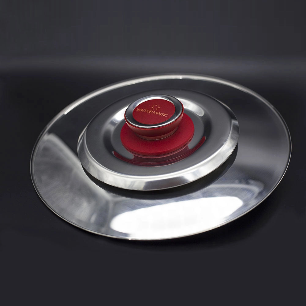 Coperchio Magico Antiodore Ø35 cm Ventur Magic in Acciaio Inox Pomolo in Bachelite Cooker Rosso
