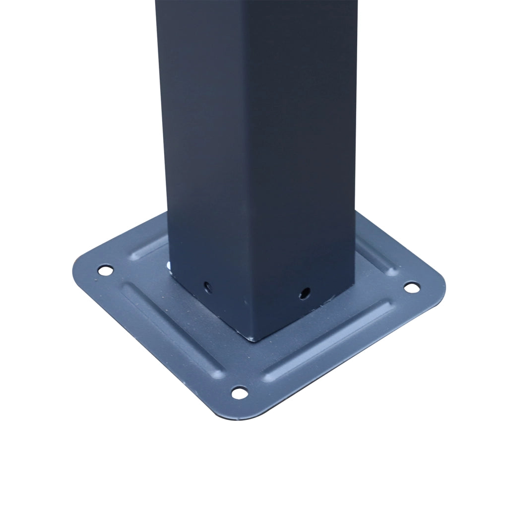 Arco vegetale della stalla Rose Pavilion come ausilio per l'arrampicata metallo nero resistente alle intemperie 2.97x2.95x2.3m per giardino e terrazza