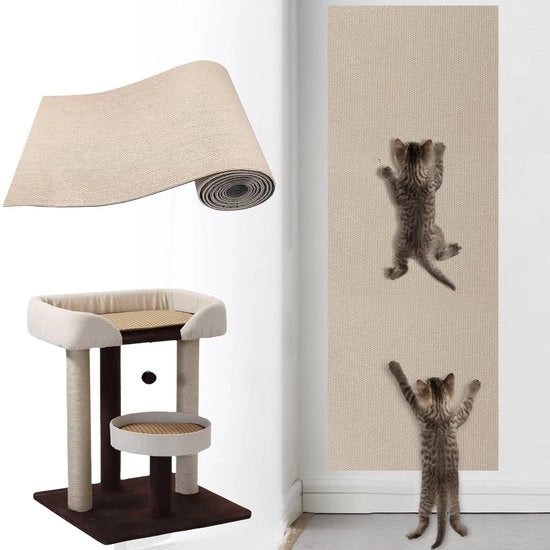Tappeto da gatto autoadesivo con piatto da gatto da 200x40 cm