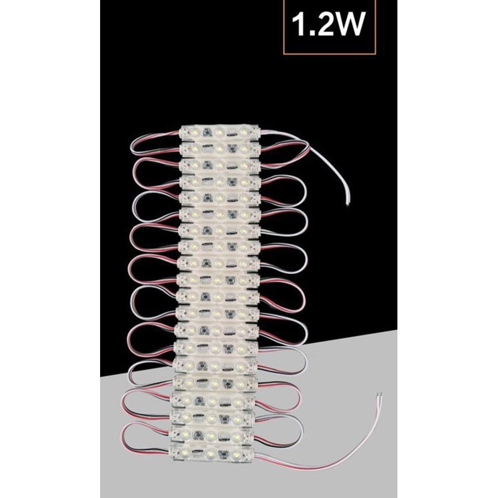 Trade Shop - 20 Moduli Led Smd 2835 3 Led 1,2w Striscia Illuminazione Insegne Vari Toni Luce Abt-2835 - -blu      -