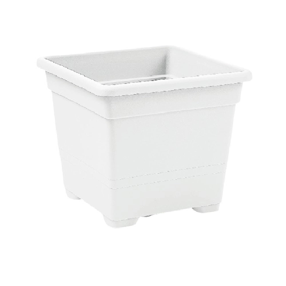 VASO quadrato FIORIERA in plastica VARI COLORI MADE IN ITALY 18 cm Veca Color: BIANCO