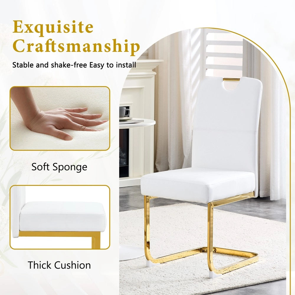 Set 2 Sedie da Pranzo ¨C Minimal ¨C Bianche, Design Ergonomico, Imbottite, Struttura Resistente