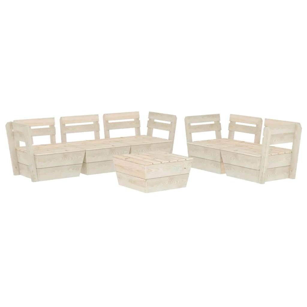 Set di mobili da giardino mobili da esterno set di mobili in pallet 6 pezzi legno di abete impregnato 02_0018457