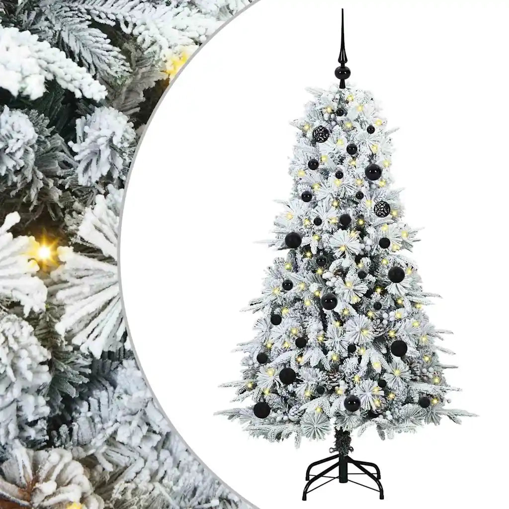 Albero di Natale | Decorazioni natalizie Artificiale con Rami Pieghevoli Bianco 150 cm