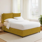 Newton, Letto Piazza e Mezza Sfoderabile Made in Italy, Giallo Ocra