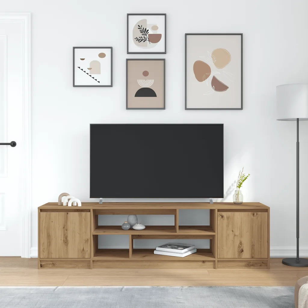 Mobile Porta TV Rovere Artigianale 188,5x41x50cm in Truciolato 3328425