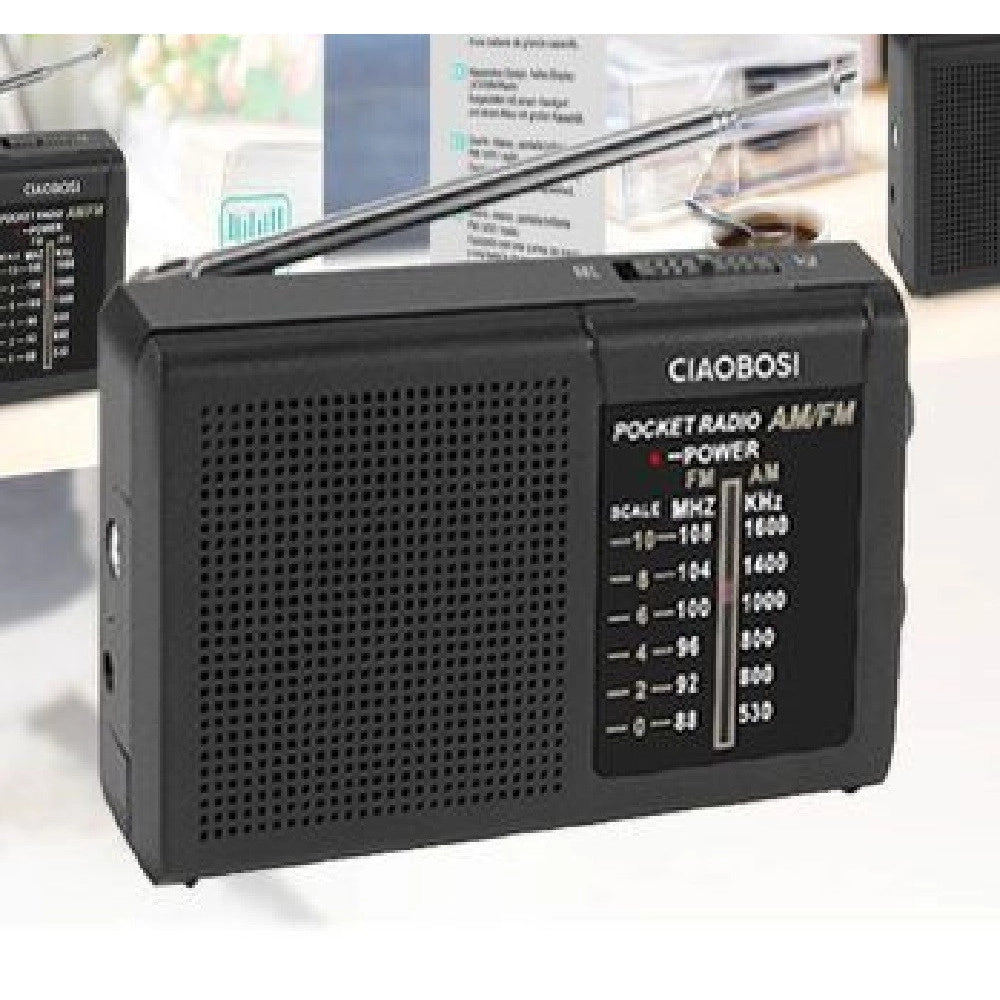 Trade Shop - Mini Radio Fm Portatile Tascabile Bande Am Fm Ricevitore Audio Musica Tx-8184 -