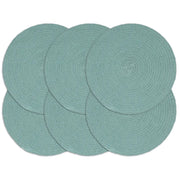 Tovagliette 6 pz Verde Neutro 38 cm Rotonde in Cotone  cod mxl 73025