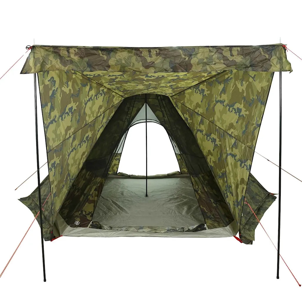 Tenda Familiare Tipi per 6 Persone-Tenda da campeggio Mimetica Impermeabile