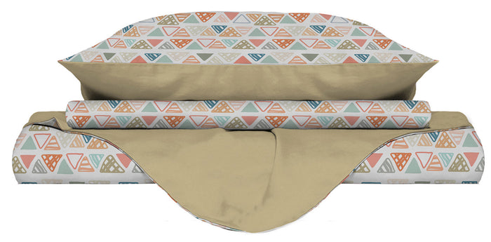 Copripiumino 1 Piazza e Mezzo Double Face con Federe Stampato Different