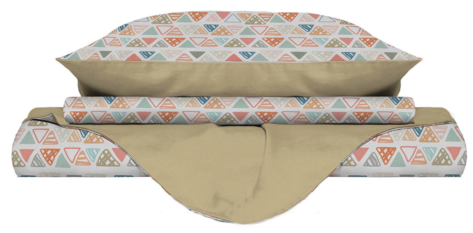 Copripiumino Matrimoniale Double Face con Federe Stampato Different